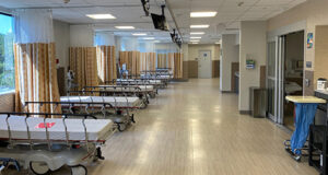 A very clean, brightly lit Pre-Op Waiting Area at Specialized Surgical Center of Central New Jersey